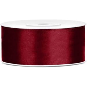 Decoraparty Satinband, Rolle, 25 mm, dunkelrot, Bordeaux, 25 m, Spule, Dicke für Hochzeit, Taufe, Weihnachten, Neujahr, Geschenkidee Decoraparty Satinband, Rolle, 25 mm, dunkelrot, Bordeaux, 25 m, Spule, Dicke für Hochzeit, Taufe, Weihnachten, Neujahr, Geschenkidee