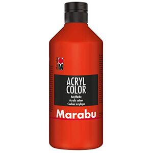Marabu 12010075006 Acryl Color zinnoberrot 500 ml, cremige Acrylfarbe auf Wasserbasis, schnell trocknend, lichtecht, wasserfest, zum Auftragen mit Pinsel und Schwamm auf Leinwand, Papier und Holz Marabu 12010075006 Acryl Color zinnoberrot 500 ml, cremige Acrylfarbe auf Wasserbasis, schnell trocknend, lichtecht, wasserfest, zum Auftragen mit Pinsel und Schwamm auf Leinwand, Papier und Holz