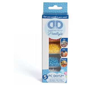 DIAMOND DOTZ DDA-013 Freestyle, runde Steinchen in Glanzfarben, 5er Set, funkelnde Diamanten f?r Diamond Painting, zum individuellen Gestalten und Verzieren von Accessoires DIAMOND DOTZ DDA-013 Freestyle, runde Steinchen in Glanzfarben, 5er Set, funkelnde Diamanten f?r Diamond Painting, zum individuellen Gestalten und Verzieren von Accessoires