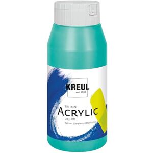 KREUL 17081 Triton Acrylic Liquid Kobalttürkis 750 ml, Hochwertige Künstler-Acrylfarbe in Studienqualität mit leicht fließendem Charakter, tiefmatt auftrocknend KREUL 17081 Triton Acrylic Liquid Kobalttürkis 750 ml, Hochwertige Künstler-Acrylfarbe in Studienqualität mit leicht fließendem Charakter, tiefmatt auftrocknend