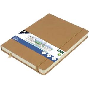 Kangaro Art Skizzenbuch A5 Taupe PU Hardcover 80 Blatt 140 Gramm cremefarbenes Papier mit Gummiband und Band Kangaro Art Skizzenbuch A5 Taupe PU Hardcover 80 Blatt 140 Gramm cremefarbenes Papier mit Gummiband und Band