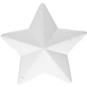 GLOREX 6 3803 824 Styroporstern, Styropor, Weiß, 20 x 20 x 5 cm GLOREX 6 3803 824 Styroporstern, Styropor, Weiß, 20 x 20 x 5 cm