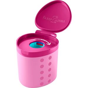 Faber-Castell 181795 Spitzdose Grippy mit Schneidschutz, pinker Anspitzer mit Behälter, für Buntstifte mit 17,8 mm Durchmesser Faber-Castell 181795 Spitzdose Grippy mit Schneidschutz, pinker Anspitzer mit Behälter, für Buntstifte mit 17,8 mm Durchmesser