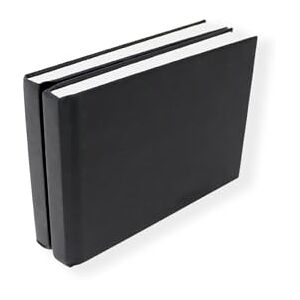 ARTWAY Studio – gebundenes A6-Skizzenbuch, Querformat, 100 Seiten, 50 Seiten aus 170 g/m² Zeichenpapier, schwarzer fester Einband, Doppelpack, weiß ARTWAY Studio – gebundenes A6-Skizzenbuch, Querformat, 100 Seiten, 50 Seiten aus 170 g/m² Zeichenpapier, schwarzer fester Einband, Doppelpack, weiß