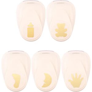 Creative Stanzer Set Motivstanzer Baby 5 Stück Tonpapier und Bastelmaterial bis zu 250 g/m² zum Basteln Mit Papier und Scrapbooking, Weiß-gold Creative Stanzer Set Motivstanzer Baby 5 Stück Tonpapier und Bastelmaterial bis zu 250 g/m² zum Basteln Mit Papier und Scrapbooking, Weiß-gold