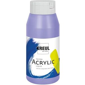 KREUL 17079 Triton Acrylic Liquid Lavendel 750 ml, Hochwertige Künstler-Acrylfarbe in Studienqualität mit leicht fließendem Charakter, tiefmatt auftrocknend KREUL 17079 Triton Acrylic Liquid Lavendel 750 ml, Hochwertige Künstler-Acrylfarbe in Studienqualität mit leicht fließendem Charakter, tiefmatt auftrocknend