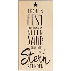 Rayher Stempel Holz "Sternstunden", 5 x 10 cm, Textstempel Holz, Holzstempel, Weihnachtsstempel, Butterer Stempel, 29243000, Natur Rayher Stempel Holz "Sternstunden", 5 x 10 cm, Textstempel Holz, Holzstempel, Weihnachtsstempel, Butterer Stempel, 29243000, Natur