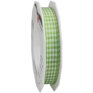 PRÄSENT Vichy Geschenkband apfelgrün/weiß, 20 m Dekoband zum Verzieren & Basteln, 15 mm Breite, Kariertes Band für Bunte Dekos & Geschenkverpackungen, zu feierlichen Anlässen PRÄSENT Vichy Geschenkband apfelgrün/weiß, 20 m Dekoband zum Verzieren & Basteln, 15 mm Breite, Kariertes Band für Bunte Dekos & Geschenkverpackungen, zu feierlichen Anlässen