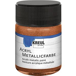KREUL 77580 Acryl Metallicfarbe, 50 ml Glas in kupfer, glamouröse Acrylfarbe mit Metalliceffekt auf Wasserbasis, cremig deckend, schnelltrocknend und wasserfest KREUL 77580 Acryl Metallicfarbe, 50 ml Glas in kupfer, glamouröse Acrylfarbe mit Metalliceffekt auf Wasserbasis, cremig deckend, schnelltrocknend und wasserfest