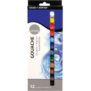 Daler Rowney Daler0Rowney 126600912 Simply Gouache Set, 12 x 12 ml Daler Rowney Daler0Rowney 126600912 Simply Gouache Set, 12 x 12 ml