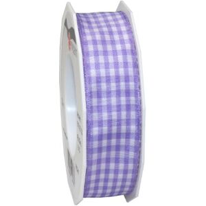 PRÄSENT Vichy Geschenkband mit Drahtkante Lavendel/weiß, 20 m Dekoband zum Verzieren & Basteln, 25 mm Breite, Kariertes Band für Bunte Dekos & Geschenkverpackungen, zu feierlichen Anlässen PRÄSENT Vichy Geschenkband mit Drahtkante Lavendel/weiß, 20 m Dekoband zum Verzieren & Basteln, 25 mm Breite, Kariertes Band für Bunte Dekos & Geschenkverpackungen, zu feierlichen Anlässen