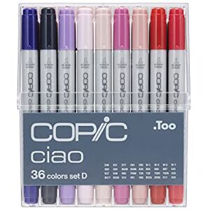 Copic Ciao Marker Set D mit 36 Farben, Allround Layoutmarker, im praktischen Acryl-Display zur Aufbewahrung und einfachen Entnahme Copic Ciao Marker Set D mit 36 Farben, Allround Layoutmarker, im praktischen Acryl-Display zur Aufbewahrung und einfachen Entnahme
