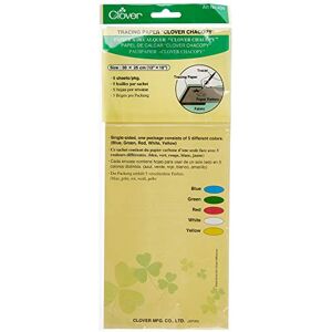 Clover 434 Pauspapier, 5 Bögen 30 x 25 cm, farbig sortiert Clover 434 Pauspapier, 5 Bögen 30 x 25 cm, farbig sortiert