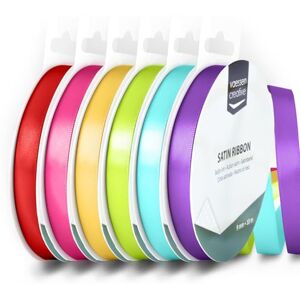 Creative Satinband 9 mm x 10 m Doppelseitiger Schleifenbänder und Dekoband zum Basteln Geschenkband und Stoffbänder für Deko und Schateln Regenbogen Farben Bunt 6 Stück Creative Satinband 9 mm x 10 m Doppelseitiger Schleifenbänder und Dekoband zum Basteln Geschenkband und Stoffbänder für Deko und Schateln Regenbogen Farben Bunt 6 Stück