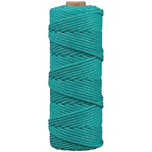 Rayher Makramee Garn, petrol, 3 mm ø, Rolle 70 m, ca. 210 g, Strickgarn, Häkelgarn, Textilgarn, Bastelgarn, 44007411 Rayher Makramee Garn, petrol, 3 mm ø, Rolle 70 m, ca. 210 g, Strickgarn, Häkelgarn, Textilgarn, Bastelgarn, 44007411