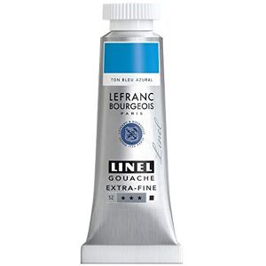 Lefranc Bourgeois 301195 Linel Gouache extrafeine und geschmeidige Wasserfarben mit maximaler Farbintensität, Leuchtkraft für streifenfreien Auftrag, 14ml Tube Azurblau Farbton Lefranc Bourgeois 301195 Linel Gouache extrafeine und geschmeidige Wasserfarben mit maximaler Farbintensität, Leuchtkraft für streifenfreien Auftrag, 14ml Tube Azurblau Farbton