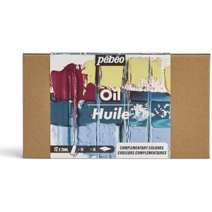 PEBEO Pébéo Studio Öl XL Set 12 Tuben 20 Ml Komplementärfarben + Zubehör Ölmalerei-Set für Künstler und Anfänger Pinsel + Spachtel + Leinwandkarton Intensive Farben PEBEO Pébéo Studio Öl XL Set 12 Tuben 20 Ml Komplementärfarben + Zubehör Ölmalerei-Set für Künstler und Anfänger Pinsel + Spachtel + Leinwandkarton Intensive Farben