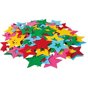 Rayher Filz Motive Stern Mix, selbstklebend, 1,4 + 4 cm ø, 120 Stück, Filz-Aufkleber zum Dekorieren, 43004999, Bunt Rayher Filz Motive Stern Mix, selbstklebend, 1,4 + 4 cm ø, 120 Stück, Filz-Aufkleber zum Dekorieren, 43004999, Bunt