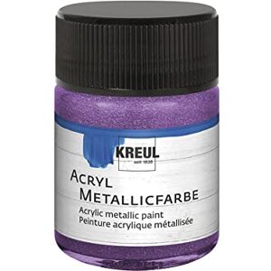 KREUL 77581 Acryl Metallicfarbe, 50 ml Glas in metallic flieder, glamouröse Acrylfarbe mit Metalliceffekt auf Wasserbasis, cremig deckend, schnelltrocknend und wasserfest KREUL 77581 Acryl Metallicfarbe, 50 ml Glas in metallic flieder, glamouröse Acrylfarbe mit Metalliceffekt auf Wasserbasis, cremig deckend, schnelltrocknend und wasserfest