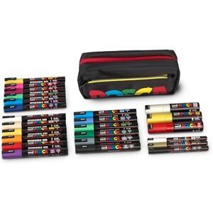 POSCA Faber-Castell uni-ball 205088 Marker Set XXL, 24 Stifte und eine Bauchtasche, für Beruf, Hobby und Freizeit POSCA Faber-Castell uni-ball 205088 Marker Set XXL, 24 Stifte und eine Bauchtasche, für Beruf, Hobby und Freizeit
