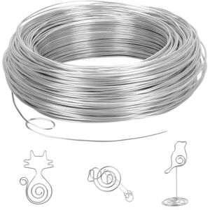 Romon Basteldraht, Aluminium Schmuckdraht, DIY Draht Zum Basteln, Aluminiumdraht für Basteln Und Schmuck Herstellung (2mm X 50 M) Romon Basteldraht, Aluminium Schmuckdraht, DIY Draht Zum Basteln, Aluminiumdraht für Basteln Und Schmuck Herstellung (2mm X 50 M)