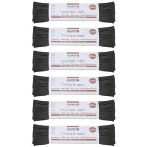 GLOREX 6 9400 516K Raffia Edelbast, 6 Bündel je 20 m matter Bast, Schwarz zum Basteln, zur Dekoration oder für Gestecke, Sträuße und andere floristische Arbeiten GLOREX 6 9400 516K Raffia Edelbast, 6 Bündel je 20 m matter Bast, Schwarz zum Basteln, zur Dekoration oder für Gestecke, Sträuße und andere floristische Arbeiten