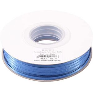 Creative Satinband, Blau, 3 mm x 100 m Doppelsatinband, Schleifenband, Dekoband, Geschenkband, Stoffband für Hochzeit, Taufe und Geburtstagsgeschenke Creative Satinband, Blau, 3 mm x 100 m Doppelsatinband, Schleifenband, Dekoband, Geschenkband, Stoffband für Hochzeit, Taufe und Geburtstagsgeschenke