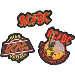 Grupo Erik Patches zum Aufbügeln Bügelbilder für Textilien AC/DC Set 3 Bügelflicken Aufnäher Erwachsene AC DC Merch Grupo Erik Patches zum Aufbügeln Bügelbilder für Textilien AC/DC Set 3 Bügelflicken Aufnäher Erwachsene AC DC Merch