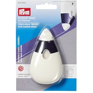 Prym Kreiderad Maus Ergonomics, Kunststoff, pflaumenblau, weiß, One Size, _610950-1 Prym Kreiderad Maus Ergonomics, Kunststoff, pflaumenblau, weiß, One Size, _610950-1