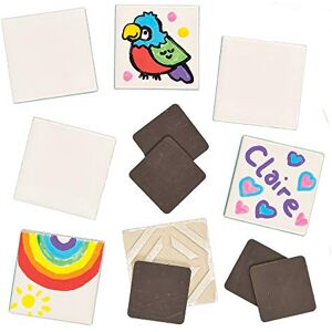 Baker Ross EK506 Porzellan-Keramikfliesen-Magnete, für Kinder zum Dekorieren, eigene Kunst- und Handwerk-Tätigkeiten, verschiedene Motive, 10 Stück, Klein Baker Ross EK506 Porzellan-Keramikfliesen-Magnete, für Kinder zum Dekorieren, eigene Kunst- und Handwerk-Tätigkeiten, verschiedene Motive, 10 Stück, Klein