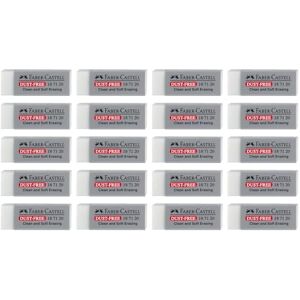 Faber-Castell 205264 Radiergummi Dust-Free, 20 Radierer für Schule und Büro, geeignet für Blei- und Buntstifte Faber-Castell 205264 Radiergummi Dust-Free, 20 Radierer für Schule und Büro, geeignet für Blei- und Buntstifte