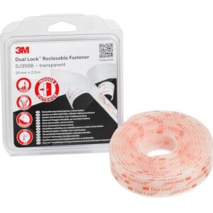 VHB 3M Dual Lock SJ356B, wiederlösbares Befestigungssystem transluzentes Erscheinungsbild (Glas, Acrylglas (PMMA), Polycarbonat) 25mm x 2.5m, Transluzent, Dicke: 5.7mm (1-er Pack) VHB 3M Dual Lock SJ356B, wiederlösbares Befestigungssystem transluzentes Erscheinungsbild (Glas, Acrylglas (PMMA), Polycarbonat) 25mm x 2.5m, Transluzent, Dicke: 5.7mm (1-er Pack)