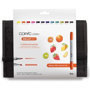 Copic Ciao "Starter-Set", 12er Set im Wallet, Twin Marker mit einer mittelbreiten und einer Brush-Spitze Copic Ciao "Starter-Set", 12er Set im Wallet, Twin Marker mit einer mittelbreiten und einer Brush-Spitze