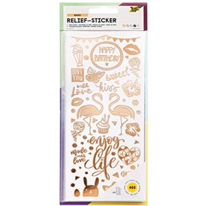 Folia Relief-Sticker BASIC ca. 10x24cm 10 Blatt sortiert - Aufkleber Folia Relief-Sticker BASIC ca. 10x24cm 10 Blatt sortiert - Aufkleber