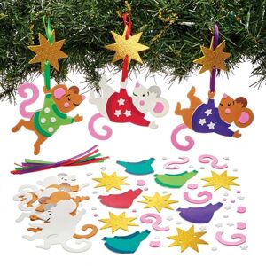 Baker Ross FN317 Weihnachten Mäuse Dekoration 8er-Pack, Weihnachtsbasteleien für Kinder, Weihnachtsdekorationen Baker Ross FN317 Weihnachten Mäuse Dekoration 8er-Pack, Weihnachtsbasteleien für Kinder, Weihnachtsdekorationen