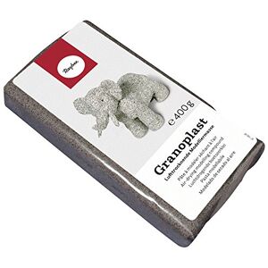 Rayher HOBBY 3449400 Lufttrocknende Modelliermasse Granoplast, Beutel 400g, gebrauchsfertig, für Aufbautechnik, zur Darstellung von Stein- bzw. Granitgegenständen, großer Anteil Granitsand Rayher HOBBY 3449400 Lufttrocknende Modelliermasse Granoplast, Beutel 400g, gebrauchsfertig, für Aufbautechnik, zur Darstellung von Stein- bzw. Granitgegenständen, großer Anteil Granitsand