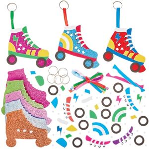 Baker Ross FN074 Rollschuh Mix & Match Schlüsselanhänger Set, 8er-Pack, kreative Anhänger zum Basteln Baker Ross FN074 Rollschuh Mix & Match Schlüsselanhänger Set, 8er-Pack, kreative Anhänger zum Basteln