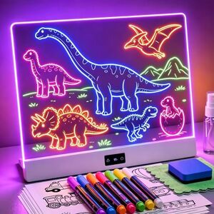 KOKODI LED Zeichenbrett für Kinder: Kreative, wiederaufladbare Neonlicht Maltafel 30x26cm Acryl Notiztafel mit 8+3 Lichtmodi & 10h Akku – Große Geschenkwahl zum Malen und Feiertagsdekoration KOKODI LED Zeichenbrett für Kinder: Kreative, wiederaufladbare Neonlicht Maltafel 30x26cm Acryl Notiztafel mit 8+3 Lichtmodi & 10h Akku – Große Geschenkwahl zum Malen und Feiertagsdekoration