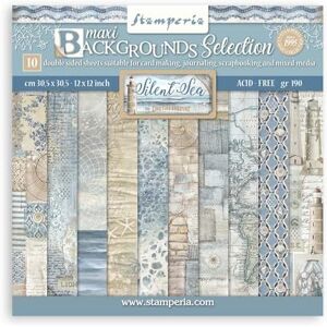 Stamperia Scrapbook Paper Pad for Scrapbooking, Albums, Cards, Bullet Journals, and More, Acid Free, Double-Sided, Perfect for Crafts and Gifting (Silent Sea Maxi Background) (30.5 x 30.5cm) Stamperia Scrapbook Paper Pad for Scrapbooking, Albums, Cards, Bullet Journals, and More, Acid Free, Double-Sided, Perfect for Crafts and Gifting (Silent Sea Maxi Background) (30.5 x 30.5cm)