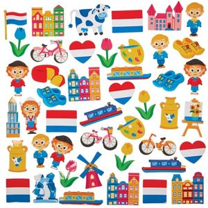 Baker Ross FN009 Niederlande Schaumstoffaufkleber Packung mit 150, niederländische Aufkleber für Kinder Basteln und Karten Baker Ross FN009 Niederlande Schaumstoffaufkleber Packung mit 150, niederländische Aufkleber für Kinder Basteln und Karten