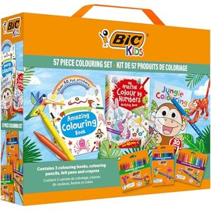 BIC Kids Stifte Set mit Malbuch: 18 Buntstifte, 18 Filzstifte, 18 Malkreiden, 3 Malbücher und 50 Sticker BIC Kids Stifte Set mit Malbuch: 18 Buntstifte, 18 Filzstifte, 18 Malkreiden, 3 Malbücher und 50 Sticker
