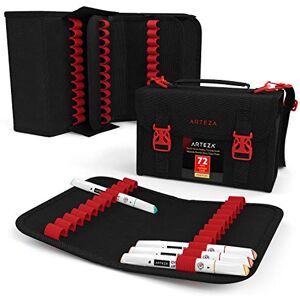 ARTEZA Layoutmarker Organisator, Taschenorganizer mit 72 Steckplätzen, abnehmbare Stiftetasche und Tragegurt, Reißverschlusstasche & Tragegriff, für Marker, Pinsel, Stifte ARTEZA Layoutmarker Organisator, Taschenorganizer mit 72 Steckplätzen, abnehmbare Stiftetasche und Tragegurt, Reißverschlusstasche & Tragegriff, für Marker, Pinsel, Stifte