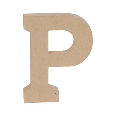 décopatch AC867Cpack Packung 3 Träger aus Pappmaché, Buchstabe P, aus Pappmaché, 15,3x2,5x20 cm, Kraftbraun, 1 Pack décopatch AC867Cpack Packung 3 Träger aus Pappmaché, Buchstabe P, aus Pappmaché, 15,3x2,5x20 cm, Kraftbraun, 1 Pack