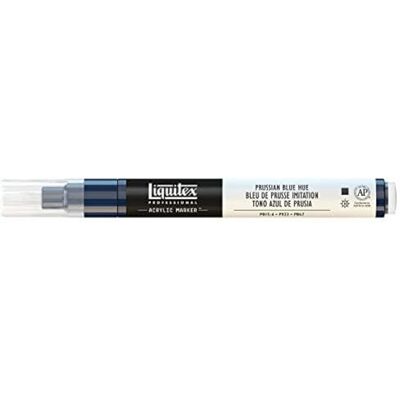 Liquitex 4620320 Professional Paint Marker, Acrylmarker mit hochpigmentierte Acrylfarbe auf Wasserbasis für den Innenbereich & Außenbereich, feine Spitze Preußischblau Farbton Liquitex 4620320 Professional Paint Marker, Acrylmarker mit hochpigmentierte Acrylfarbe auf Wasserbasis für den Innenbereich & Außenbereich, feine Spitze Preußischblau Farbton