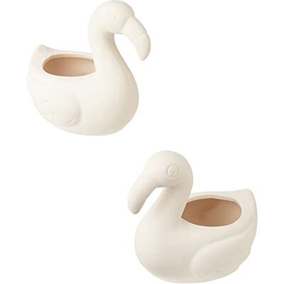 Baker Ross FE141 Flamingo-Keramik-Blumentöpfe, 2 Stück, bemalbar, kreative Kunst- und Bastelprojekte für Kinder zum Basteln, Personalisieren und Dekorieren Baker Ross FE141 Flamingo-Keramik-Blumentöpfe, 2 Stück, bemalbar, kreative Kunst- und Bastelprojekte für Kinder zum Basteln, Personalisieren und Dekorieren