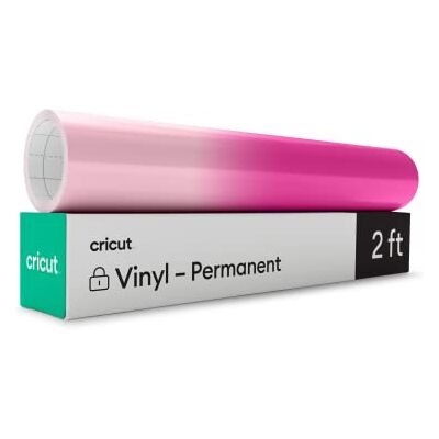 Cricut Vinyl mit kälteaktivierter Farbveränderung (Permanent) Hellrosa <-> Magenta 30,5cm x 61cm (12" x 24") Selbstklebende Vinylrolle Für alle -Schneidemaschinen Cricut Vinyl mit kälteaktivierter Farbveränderung (Permanent) Hellrosa <-> Magenta 30,5cm x 61cm (12" x 24") Selbstklebende Vinylrolle Für alle -Schneidemaschinen