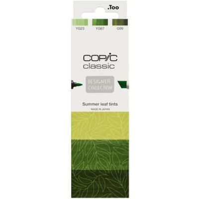 Copic Classic DESIGNER COLLECTION Set Summer leaf tints, Marker Set mit 3 Grüntönen, Twin Marker mit einer breiten und einer feinen Spitze Copic Classic DESIGNER COLLECTION Set Summer leaf tints, Marker Set mit 3 Grüntönen, Twin Marker mit einer breiten und einer feinen Spitze