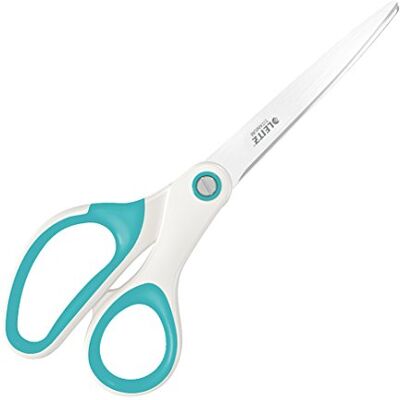Leitz WOW Titan Qualitätsschere, Für Rechts- oder Linkshänder (beidhändig), Haushaltsschere mit ergonomischem Griff, Für zu Hause oder Schule, Eisblau, 53192051 Leitz WOW Titan Qualitätsschere, Für Rechts- oder Linkshänder (beidhändig), Haushaltsschere mit ergonomischem Griff, Für zu Hause oder Schule, Eisblau, 53192051