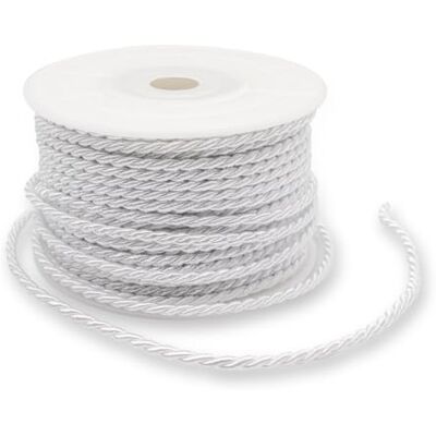Decoraparty Weiße Kordel, 3 mm, geflochten, aus Polyester, Baumwolle, für Geschenkverpackungen, Partys, Kommunion, Taufe, Konfirmation, Hochzeit, Basteln, 3 mm x 25 m Decoraparty Weiße Kordel, 3 mm, geflochten, aus Polyester, Baumwolle, für Geschenkverpackungen, Partys, Kommunion, Taufe, Konfirmation, Hochzeit, Basteln, 3 mm x 25 m