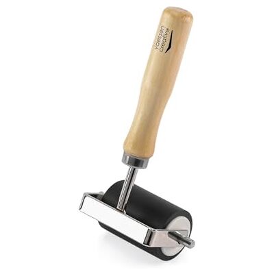 Creative Gummi Brayer Farbroller 5 cm mit Griff Holz und Gummi Malerrolle und Plotter Zubehör für Basteln mit (Acryl) Farbe, Schablonieren, Stempeln und Prägen, Natur Creative Gummi Brayer Farbroller 5 cm mit Griff Holz und Gummi Malerrolle und Plotter Zubehör für Basteln mit (Acryl) Farbe, Schablonieren, Stempeln und Prägen, Natur